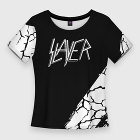 Женская футболка 3D Slim с принтом slayer Трещины в городе Новоалтайск,  |  | gary holt guitarist | kerry king (guitarist) | metal | rock | slayer | slayer musical group | slayer repentless | tom araya songwriter | рок