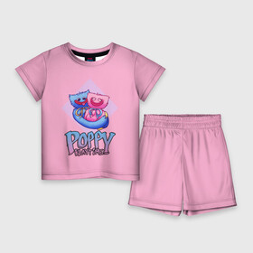 Детский костюм с шортами 3D с принтом POPPY PLAYTIME  KISSY MISSY AND HAGGY WAGGY в городе Новоалтайск,  |  | Тематика изображения на принте: haggy waggy | kissy missy | poppy playtime | игра | кисси мисси | монстр | плэйтайм | попи плей тайм | попи плэй тайм | попиплейтам | попиплэйтайм | поппи плейтайм | поппиплэйтайм | розовый хагги вагги | хагги вагги