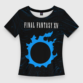 Женская футболка 3D Slim с принтом FINAL FANTASY XIV  МЕТЕОР  Разводы в городе Новоалтайск,  |  | anime | fantasy | final | game | games | xiv | аниме | игра | игры | метеор | онлайн | последняя | разводы | рпг | файнал | файнал фентези 14 | файнел | фантазия | фентези | фэнтнзи | фэнтэзи