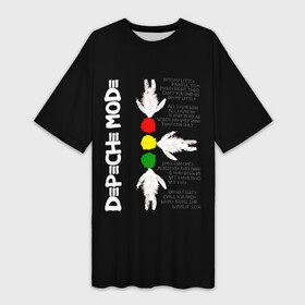 Платье-футболка 3D с принтом DEPECHE MODE (ELECTRONIC MUSIC) в городе Новоалтайск,  |  | 80 е | 90 е | depeche | dm | группа | музыка | наслаждайся тишиной | новая волна | поп | черный | электроника