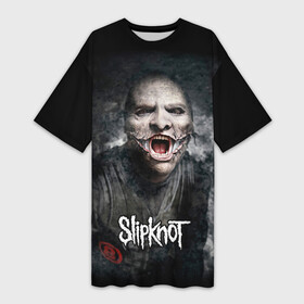 Платье-футболка 3D с принтом Slipknot  The Gray Chapter  Corey Taylor в городе Новоалтайск,  |  | Тематика изображения на принте: corey taylor | metal | musick | nu metal | rock | slipknot | the gray chapter | группа | кори тейлор | метал | музыка | музыканты | ню метал | портреты | постеры | рок | слипкнот