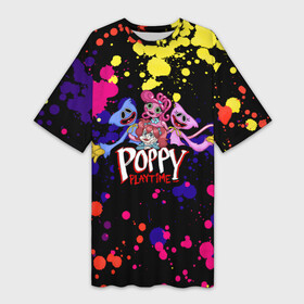 Платье-футболка 3D с принтом Poppy Playtime. Huggy, Kissy, Poppy, Mommy Long Legs в городе Новоалтайск,  |  | horror | huggy | kissy | legs | long | missy | mommy | mommy long legs | playtime | poppy | poppy playtime | wuggy | вагги | длинные | кисси | мамочка | мисси | ноги | поппи | ужас | хагги