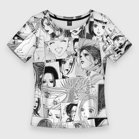 Женская футболка 3D Slim с принтом Nana pattern в городе Новоалтайск,  |  | anime | nana | nana komatsu | nana osaki | аниме | анимэ | нана | нана комацу | нана осаки | хатико