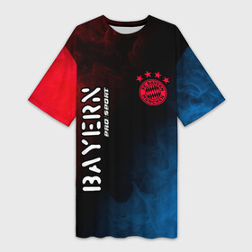Платье-футболка 3D с принтом BAYERN  Bayern Pro Sport + Огонь в городе Новоалтайск,  |  | bayern | club | fc | footbal | logo | pro sport | бавария | знак | клуб | лого | логотип | логотипы | огонь | пламя | символ | символы | форма | футбол | футбольная | футбольный