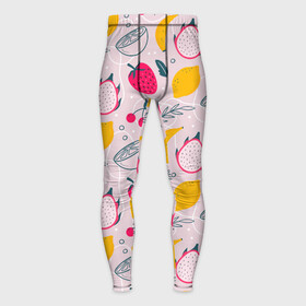 Мужские тайтсы 3D с принтом Fruit Pattern в городе Новоалтайск,  |  | banana | berry | fruit | lemon | pattern | бананы | драконий фрукт | клубника | лимон | паттерн | текстура | фрукты | ягоды