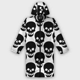 Дождевик унисекс 3D с принтом черепа на белом фоне в городе Новоалтайск,  |  | background | black | pattern | skeleton | skeletons | skull | skulls | white background | белый фон | паттерн | скелет | скелетты | фон | череп | черепа | черный