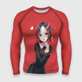Мужской рашгард 3D с принтом Сердечко Кагуи в городе Новоалтайск,  |  | anime | kaguya sama wa kokurasetai | kaguya shinomiya | аниме | анимэ | в любви как на войне | госпожа кагуя | девушка тян вайфу | кагуя синомия