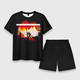 Мужской костюм с шортами 3D с принтом This Is Not A Drill  Rage Against the Machine в городе Новоалтайск,  |  | rage | rage against the machine | ratm | zack de la rocha | группа | зак де ла роча | ратм | рейдж | рок