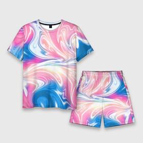Мужской костюм с шортами 3D с принтом Абстрактный цветной паттерн  Волны Abstract Color Pattern  Waves в городе Новоалтайск,  |  | abstraction | color | fashion | wave | абстракция | волна | мода | цвет