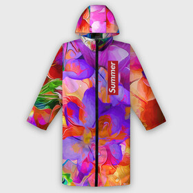 Дождевик унисекс 3D с принтом Красочный цветочный паттерн  Лето  Colorful Floral Pattern  Summer 2023 в городе Новоалтайск,  |  | color | flowers | pattern | summer | лето | паттерн | цвет | цветы