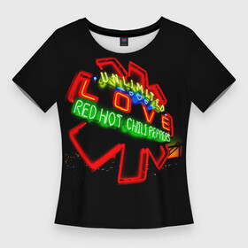 Женская футболка 3D Slim с принтом Unlimited Love  Red Hot Chili Peppers в городе Новоалтайск,  |  | red hot chili peppers | rhcp | альтернативный | джош клингхоффер | красные острые перцы чили | метал | ред хот чили пеперс | рок группа | рхчп | рэп | фанк | фли | чад смит | энтони кидис