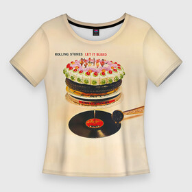 Женская футболка 3D Slim с принтом Let It Bleed  The Rolling Stones в городе Новоалтайск,  |  | the rolling stones | бродяги | вольные странники | катящиеся камни | кит ричардс | мик джаггер | рок группа | рок н ролл | ролинг стоун | роллинг стоунс | рон вуд | стоунз | чарли уоттс