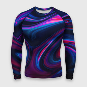 Мужской рашгард 3D с принтом Неоновые разводы  Neon streaks в городе Новоалтайск,  |  | abstraction | fashion | neon | streaks | абстракция | мода | неон | разводы