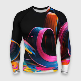Мужской рашгард 3D с принтом Разноцветный мазки краски  Абстракция  Multicolored paint strokes  Abstraction в городе Новоалтайск,  |  | abstraction | color | fashion | paint | smear | vanguard | абстракция | авангард | краска | мазок | мода | цвет