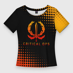 Женская футболка 3D Slim с принтом Critical Ops  К ОПС в городе Новоалтайск,  |  | c ops | cops | critical ops | criticalops | justgoga | веля критикал опс | джастгога | к опс | копс | критикал опс | критикалопс