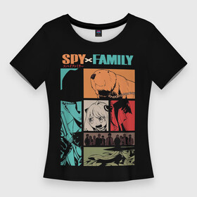 Женская футболка 3D Slim с принтом SPY X FAMILY  СЕМЬЯ ШПИОНА (ВСЕ) в городе Новоалтайск,  |  | anya | anya forger | forger | loid | spy family | spy x family | yor | аниме | аня | аня форджер | йор | лойд | семья | семья шпиона | форджер | шпиона