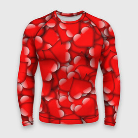 Мужской рашгард 3D с принтом LOVING HEARTS в городе Новоалтайск,  |  | весна | красный | любовь | милый | очаровательный | сердечки | счастливый | эстетичный