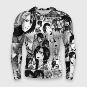 Мужской рашгард 3D с принтом Атака титанов паттерн в городе Новоалтайск,  |  | anime | attack on titan | аниме | анимэ | армин | атака титанов | йегер | микаса аккерман | эрен