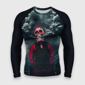 Мужской рашгард 3D с принтом Smoke  Дым  Skull в городе Новоалтайск,  |  | city | skull | smoke | город | дым | дымовушка | маска черепа | облака дыма | облако дыма | темнота | человек | череп