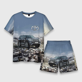 Мужской костюм с шортами 3D с принтом Toyota Land Cruiser 200 V8 в городе Новоалтайск,  |  | car | japan | land cruiser | mountains | nature | off road vehicle | sky | snow | stones | toyota | автомобиль | внедорожник | горы | камни | небо | природа | снег | тойота | япония