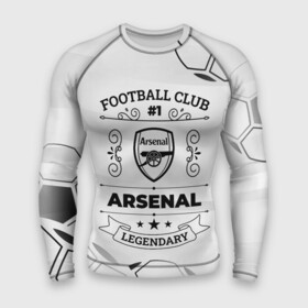 Мужской рашгард 3D с принтом Arsenal Football Club Number 1 Legendary в городе Новоалтайск,  |  | arsenal | club | football | logo | paint | арсенал | брызги | клуб | краска | лого | мяч | символ | спорт | футбол | футболист | футболисты | футбольный
