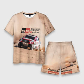 Мужской костюм с шортами 3D с принтом Toyota Gazoo Racing  Desert  Rally в городе Новоалтайск,  |  | car | competition | off road vehicle | racing | rally | toyota | автомобиль | внедорожник | гонка | пустыня | ралли | соревнование | тойота
