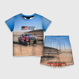 Детский костюм с шортами 3D с принтом Toyota Gazoo Racing  Rally  Desert  Competition Ралли  Пустыня  Соревнования в городе Новоалтайск,  |  | car | competition | desert | off road vehicle | power | racing team | rally | toyota | автомобиль | внедорожник | гонка | мощь | пустыня | ралли | соревнование | тойота