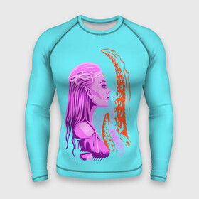 Мужской рашгард 3D с принтом GIRL AND OCTOPUS TENTACLES в городе Новоалтайск,  |  | girl | море | нимфа | океан | осьминог | щупальца