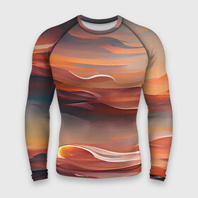 Мужской рашгард 3D с принтом Буря в пустыне в городе Новоалтайск,  |  | abstraction | bright | dark | desert | horizon | light | nature | sun | sunset | абстракция | горизонт | закат | пейзаж | природа | пустыня | свет | солнце | темная
