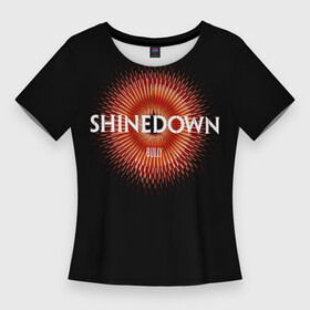Женская футболка 3D Slim с принтом Shinedown  Bully в городе Новоалтайск,  |  | brent smith | shinedown | брент смит | группа | музыка | рок | рок группа