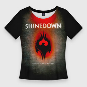 Женская футболка 3D Slim с принтом Somewhere in the Stratosphere  Shinedown в городе Новоалтайск,  |  | brent smith | shinedown | брент смит | группа | музыка | рок | рок группа