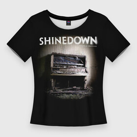Женская футболка 3D Slim с принтом Shinedown  The Sound of Madness в городе Новоалтайск,  |  | brent smith | shinedown | the sound of madness | брент смит | группа | музыка | рок | рок группа