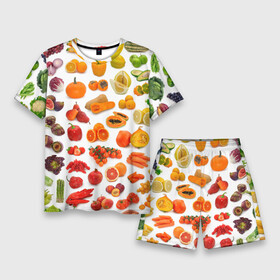 Мужской костюм с шортами 3D с принтом VEGETABLE FRUIT ABUNDANCE в городе Новоалтайск,  |  | Тематика изображения на принте: арбуз | банан | виноград | гранат | груша | дыня | капуста | клубника | кукуруза | лимон | лук | морковь | овощи | огурец | перец | помидор | фрукты | яблоки