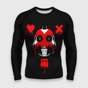 Мужской рашгард 3D с принтом love death and robots белый робот c крестом на лице в городе Новоалтайск,  |  | death | love | love death and robots | robors | white robot | белый робот | крест | любовь | роботы