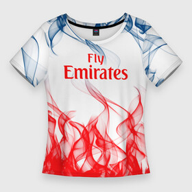 Женская футболка 3D Slim с принтом arsenal  пламя в городе Новоалтайск,  |  | arsenal | fc | football | football club | sport | арсенал | спорт | спортивные | униформа | фирменные цвета | фк | футбол | футбольный клуб