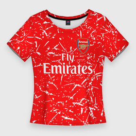Женская футболка 3D Slim с принтом arsenal  fly emirates  sport в городе Новоалтайск,  |  | arsenal | fc | football | football club | sport | арсенал | спорт | спортивные | униформа | фирменные цвета | фк | футбол | футбольный клуб