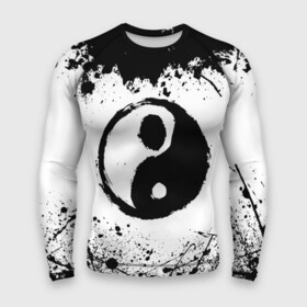 Мужской рашгард 3D с принтом Инь Янь Гранж в городе Новоалтайск,  |  | grunge | symbol | yin yang | гранж | единство | знак | ин ян | инь янь | противоположности | руна | символ | чёрно белое | янь ян