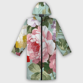 Дождевик унисекс 3D с принтом Букет роз  Лето в городе Новоалтайск,  |  | bouquet | bud | leaf | rose | summer | букет | бутон | лето | лист | роза