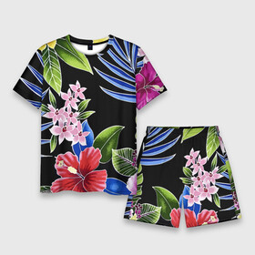 Мужской костюм с шортами 3D с принтом Floral vanguard composition  Летняя ночь  Fashion trend 2035 в городе Новоалтайск,  |  | composition | fashion | flowers | neon | night | summer | trend | композиция | лето | мода | неон | ночь | цветы