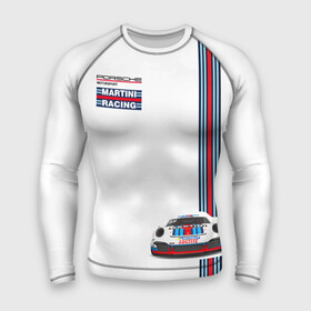Мужской рашгард 3D с принтом Porsche Martini Racing в городе Новоалтайск,  |  | martini | porsche | racing | tag heur | автогонки | гонка | гонки | гоночный | машина