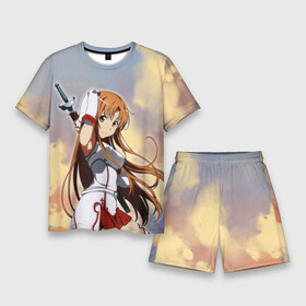 Мужской костюм с шортами 3D с принтом Асуна Юки  Sword Art Online в городе Новоалтайск,  |  | sword art online | аниме | асуна | асуна юки | молния | подруга кирито | рыцарь крови