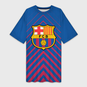 Платье-футболка 3D с принтом barcelona  Абстракция в городе Новоалтайск,  |  | barca | barcelona | fc barca | барка | барселона