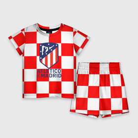 Детский костюм с шортами 3D с принтом atletico madrid  кубики в городе Новоалтайск,  |  | atletico madrid | fc | football | football club | sport | атлетико мадрид | мадрид | спорт | спортивные | униформа | фирменные цвета | фк | футбол | футбольный клуб