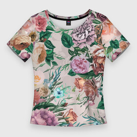 Женская футболка 3D Slim с принтом Color floral pattern  Expressionism  Summer в городе Новоалтайск,  |  | expression | fashion | flowers | pattern | rose | summer | лето | мода | паттерн | роза | цветы | экспрессия