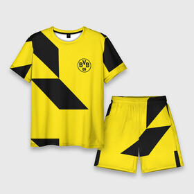 Мужской костюм с шортами 3D с принтом фк боруссия  fc borussia  logo в городе Новоалтайск,  |  | borussia | fc | football | football club | sport | боруссия | спорт | спортивные | униформа | фирменные цвета | фк | футбол | футбольный клуб
