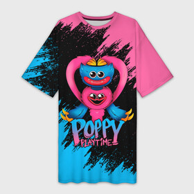 Платье-футболка 3D с принтом GAME POPPY PLAYTIME HAGGY WAGGY AND KISSY MISSY в городе Новоалтайск,  |  | haggy waggy | kissy missy | poppy playtime | игра | кисси мисси | монстр | плэйтайм | попи плей тайм | попи плэй тайм | попиплейтам | попиплэйтайм | поппи плейтайм | поппиплэйтайм | розовый хагги вагги | хагги вагги