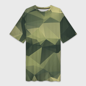 Платье-футболка 3D с принтом 3д полигоны  камуфляж в городе Новоалтайск,  |  | camouflage | геометрия | камуфляж | маскировка | ромбы