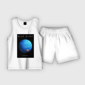 Детская пижама с шортами хлопок с принтом Blue Giant  Голубой Гигант (Space collections) в городе Новоалтайск,  |  | 0x000000123 | ambient | blue giant | nebula | space | космический корабль | космос | пришельцы | ракета