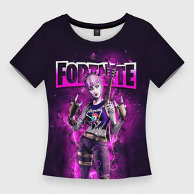 Женская футболка 3D Slim с принтом Fortnite  Dark Power Chord  Video game в городе Новоалтайск,  |  | character | dark power chord | eyes | face | fortnait | gesture | girl | guitar | hero | hype | гитара | глаза | девушка | жест | лицо | фортнайт | хайп