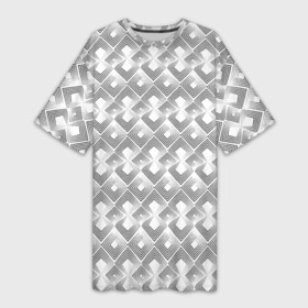 Платье-футболка 3D Art deco white background: в городе Новоалтайск,  |  | art deco | geometric pattern | white | арт деко | геометрические фигуры | геометрический узор | современный узор